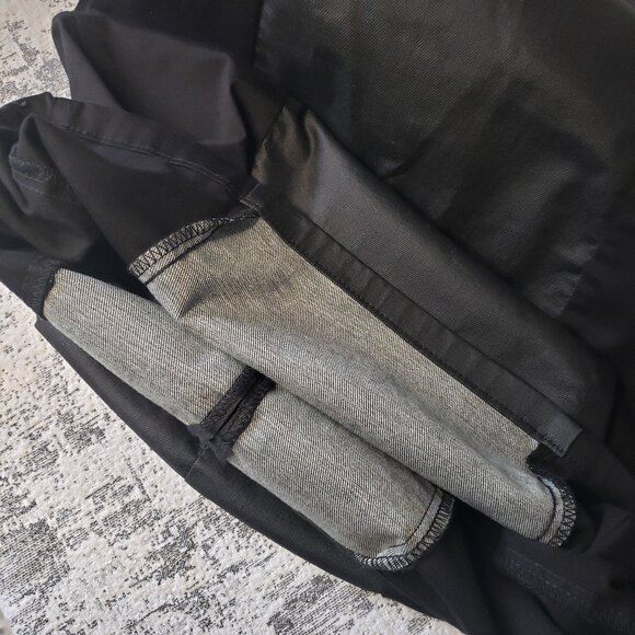 Black Colcii Long Sleeve Leather Look Slimming Dress - Picture 8 of 13